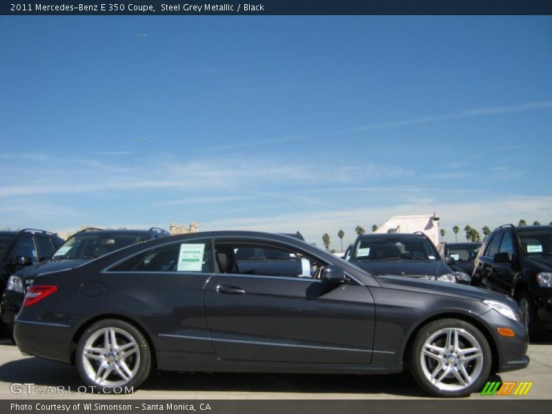 Steel Grey Metallic / Black 2011 Mercedes-Benz E 350 Coupe