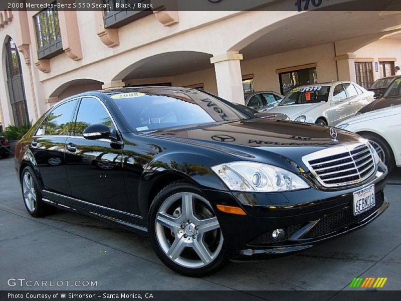 Black / Black 2008 Mercedes-Benz S 550 Sedan