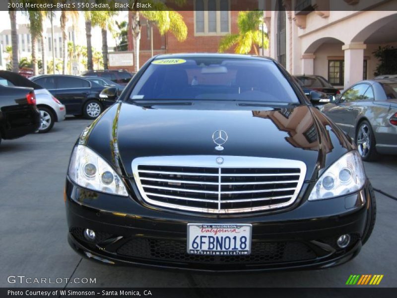 Black / Black 2008 Mercedes-Benz S 550 Sedan