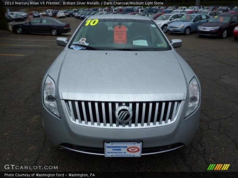 Brilliant Silver Metallic / Dark Charcoal/Medium Light Stone 2010 Mercury Milan V6 Premier