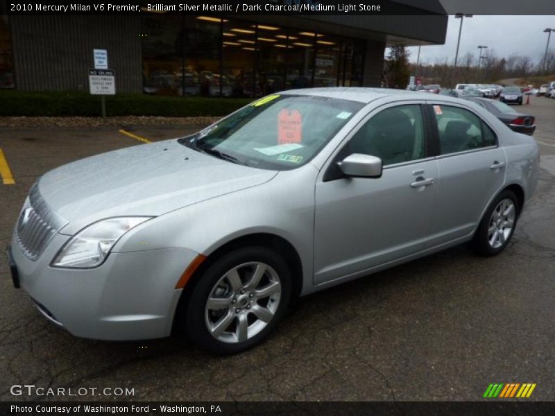 Brilliant Silver Metallic / Dark Charcoal/Medium Light Stone 2010 Mercury Milan V6 Premier