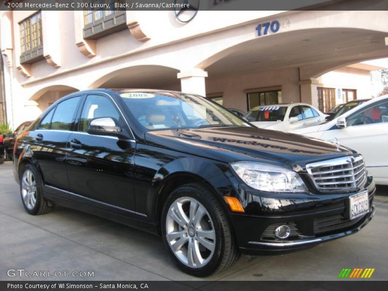 Black / Savanna/Cashmere 2008 Mercedes-Benz C 300 Luxury