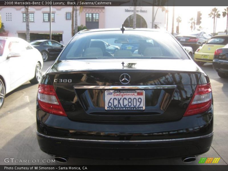 Black / Savanna/Cashmere 2008 Mercedes-Benz C 300 Luxury