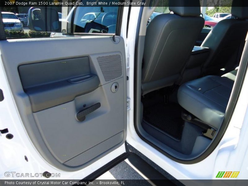 Bright White / Medium Slate Gray 2007 Dodge Ram 1500 Laramie Quad Cab