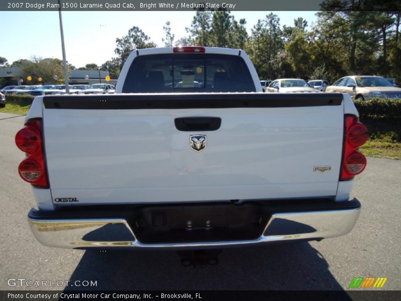 Bright White / Medium Slate Gray 2007 Dodge Ram 1500 Laramie Quad Cab