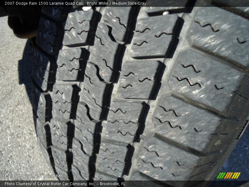 Bright White / Medium Slate Gray 2007 Dodge Ram 1500 Laramie Quad Cab