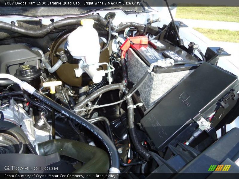 Bright White / Medium Slate Gray 2007 Dodge Ram 1500 Laramie Quad Cab