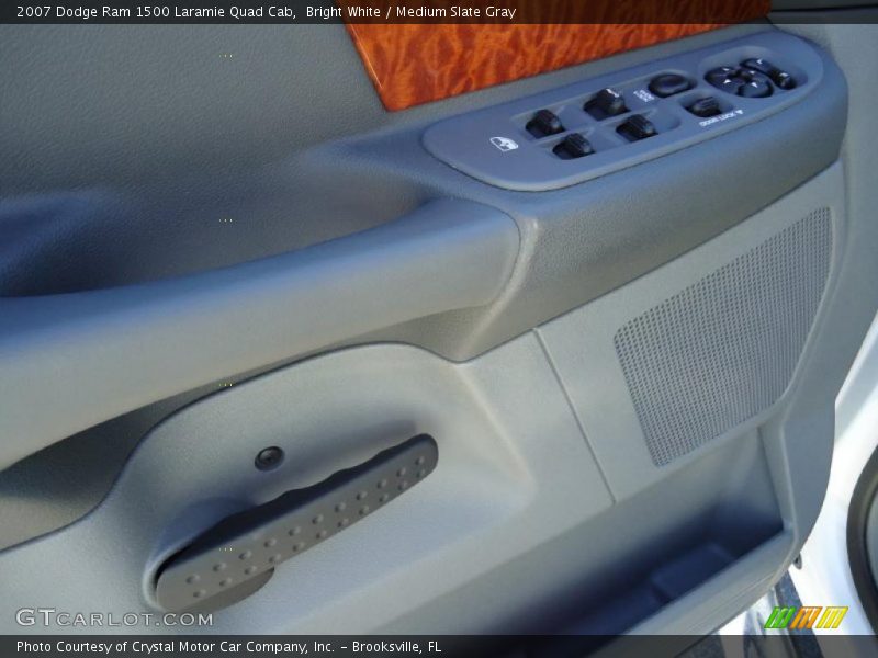 Bright White / Medium Slate Gray 2007 Dodge Ram 1500 Laramie Quad Cab