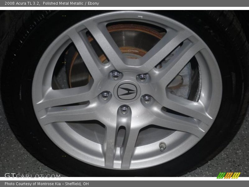 Polished Metal Metallic / Ebony 2008 Acura TL 3.2