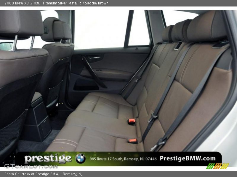 Titanium Silver Metallic / Saddle Brown 2008 BMW X3 3.0si