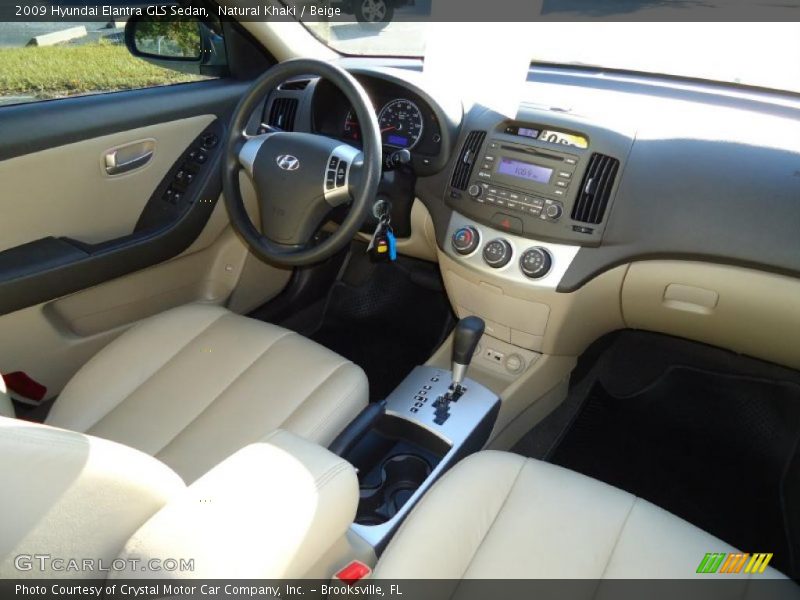 Natural Khaki / Beige 2009 Hyundai Elantra GLS Sedan