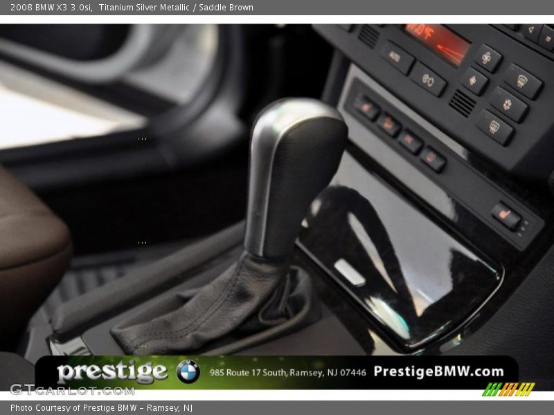 Titanium Silver Metallic / Saddle Brown 2008 BMW X3 3.0si