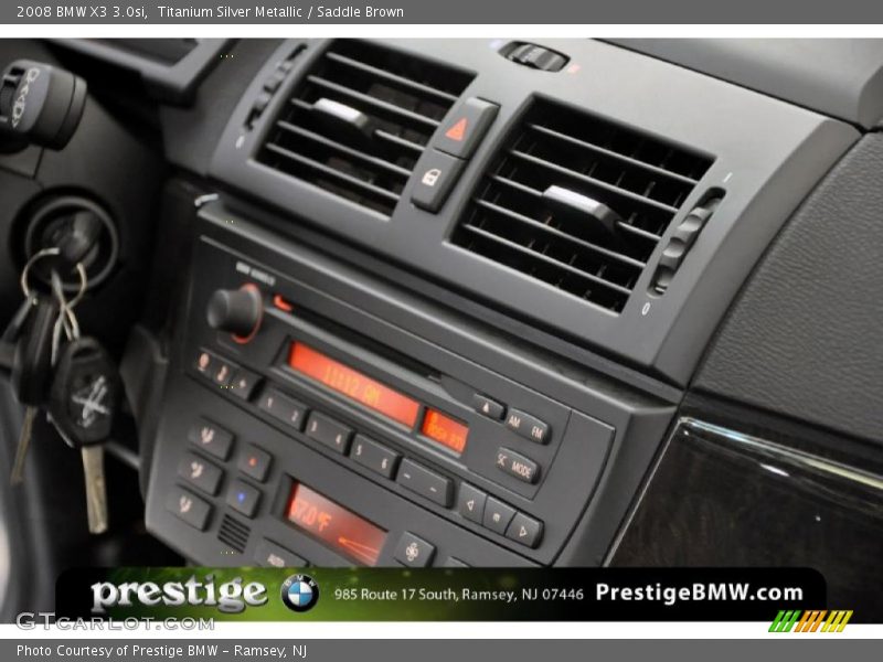 Titanium Silver Metallic / Saddle Brown 2008 BMW X3 3.0si