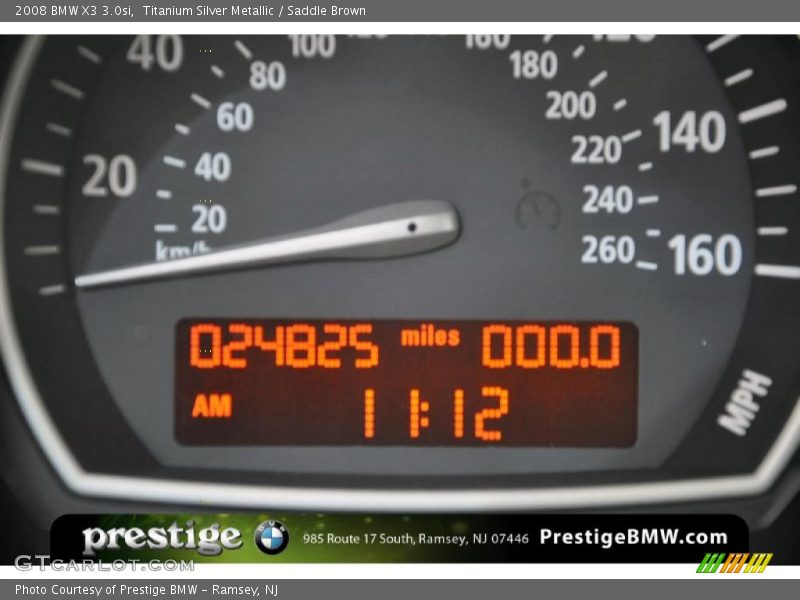 Titanium Silver Metallic / Saddle Brown 2008 BMW X3 3.0si