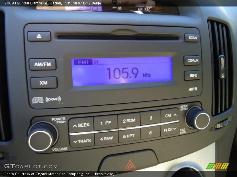 Natural Khaki / Beige 2009 Hyundai Elantra GLS Sedan