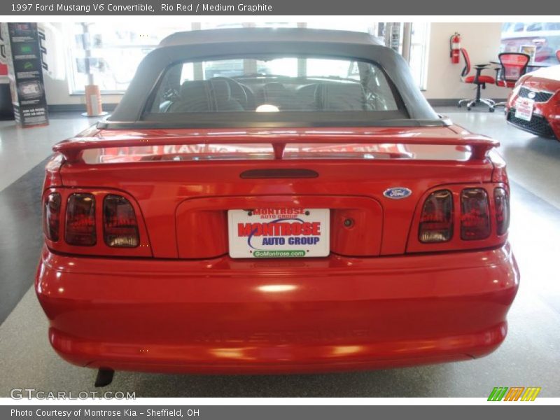 Rio Red / Medium Graphite 1997 Ford Mustang V6 Convertible