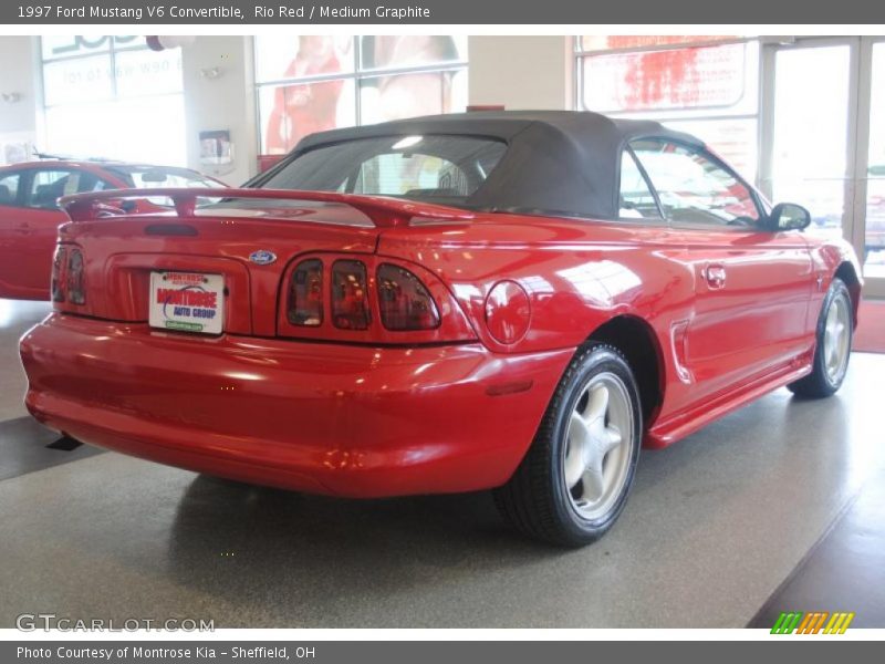 Rio Red / Medium Graphite 1997 Ford Mustang V6 Convertible