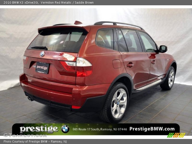 Vermilion Red Metallic / Saddle Brown 2010 BMW X3 xDrive30i