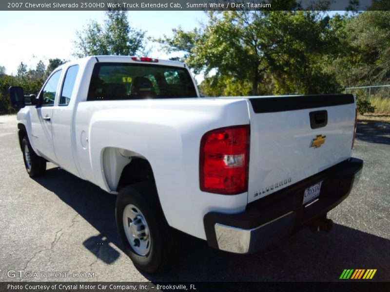 Summit White / Dark Titanium 2007 Chevrolet Silverado 2500HD Work Truck Extended Cab