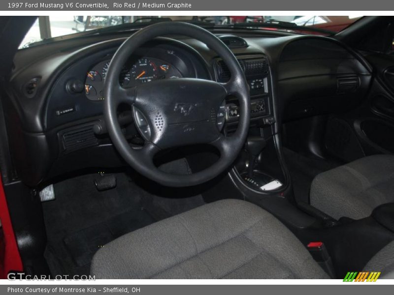 Medium Graphite Interior - 1997 Mustang V6 Convertible 