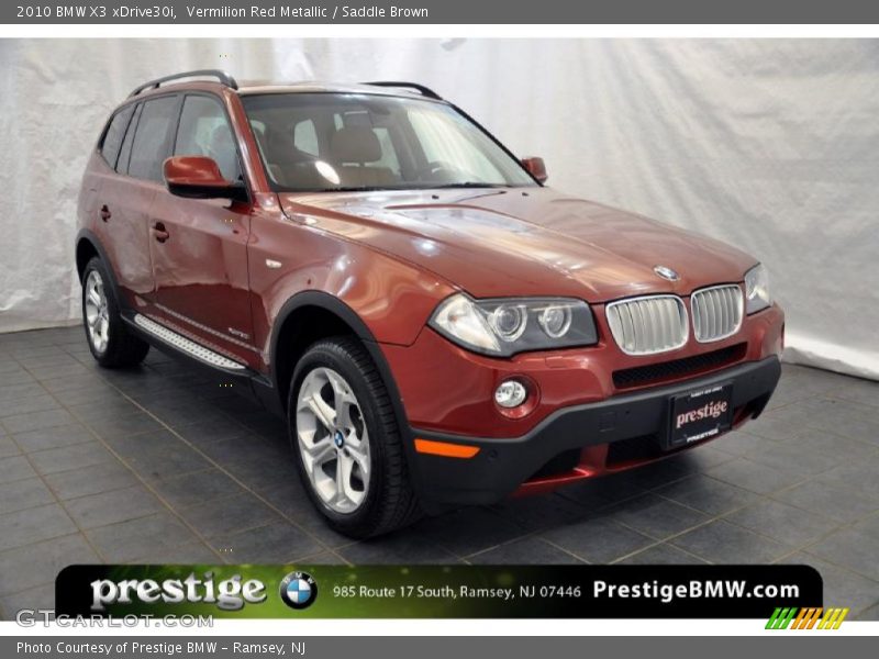 Vermilion Red Metallic / Saddle Brown 2010 BMW X3 xDrive30i