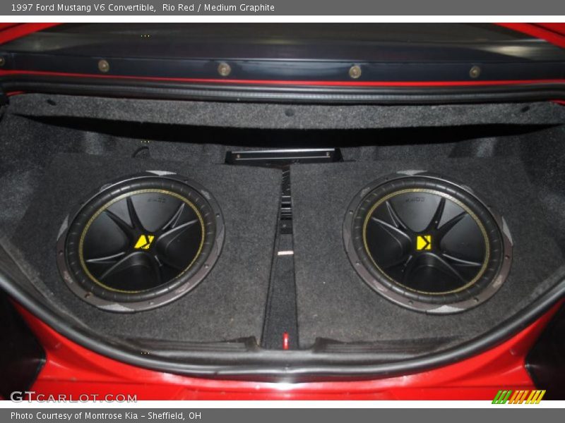 Rio Red / Medium Graphite 1997 Ford Mustang V6 Convertible