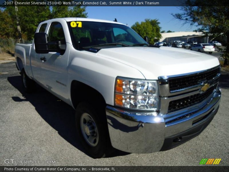 Summit White / Dark Titanium 2007 Chevrolet Silverado 2500HD Work Truck Extended Cab