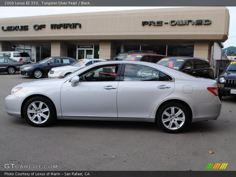 Tungsten Silver Pearl / Black 2009 Lexus ES 350