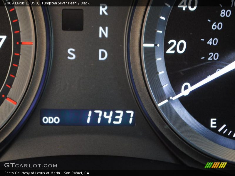 Tungsten Silver Pearl / Black 2009 Lexus ES 350
