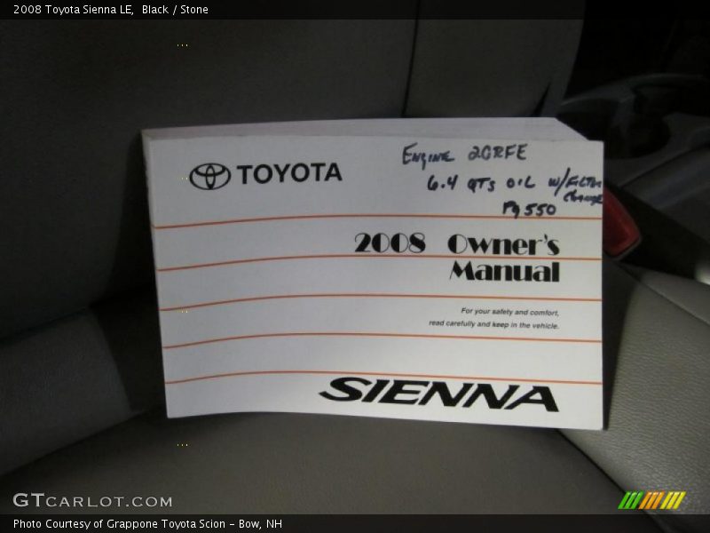 Black / Stone 2008 Toyota Sienna LE