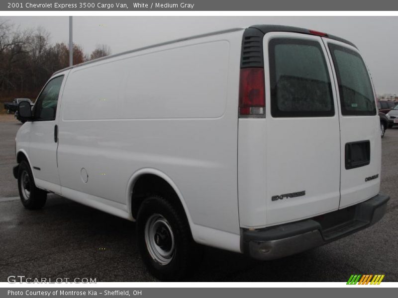 White / Medium Gray 2001 Chevrolet Express 3500 Cargo Van