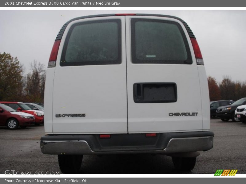 White / Medium Gray 2001 Chevrolet Express 3500 Cargo Van