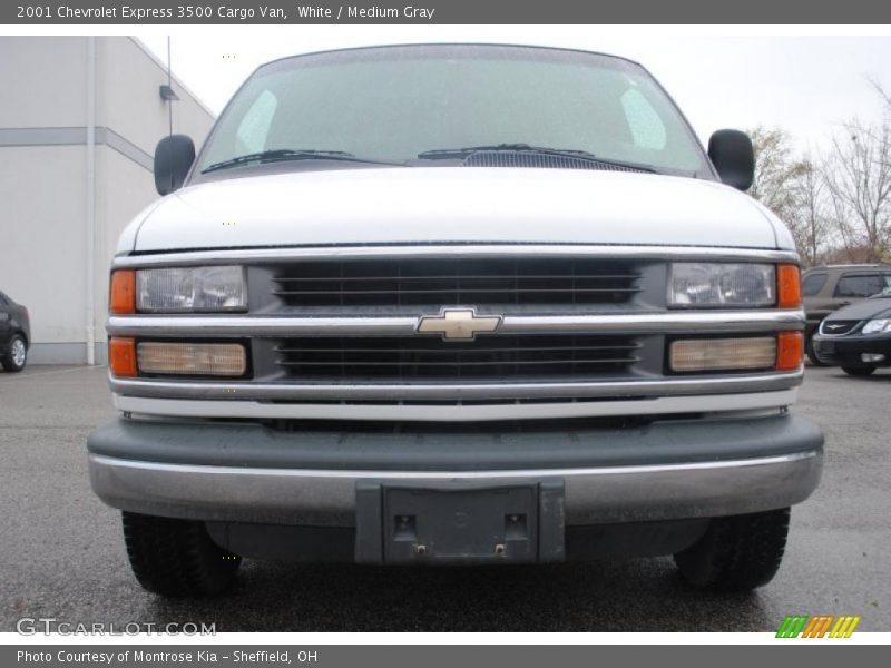 White / Medium Gray 2001 Chevrolet Express 3500 Cargo Van