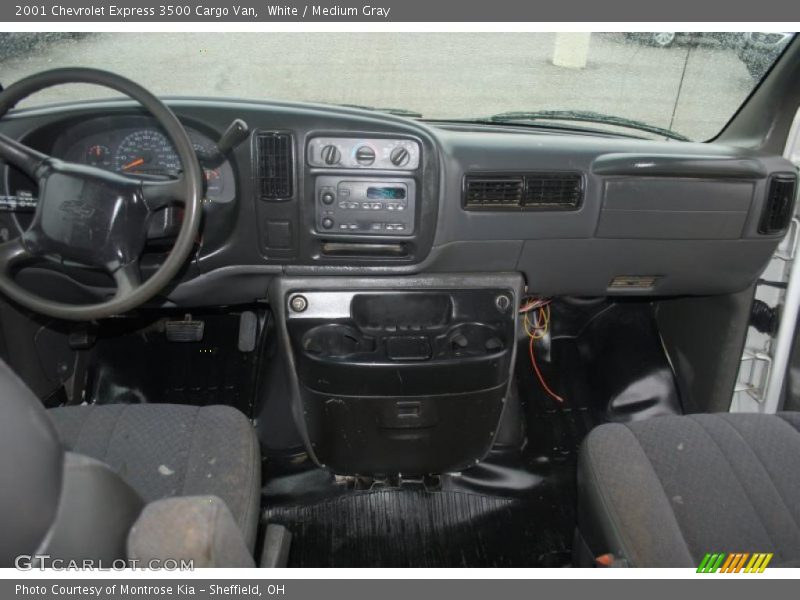 White / Medium Gray 2001 Chevrolet Express 3500 Cargo Van