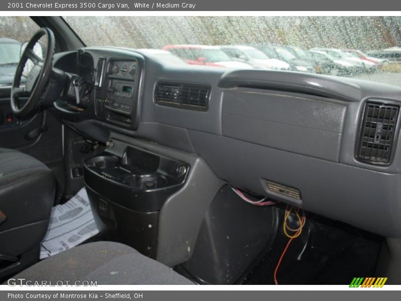 White / Medium Gray 2001 Chevrolet Express 3500 Cargo Van