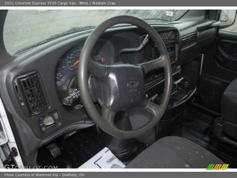 White / Medium Gray 2001 Chevrolet Express 3500 Cargo Van