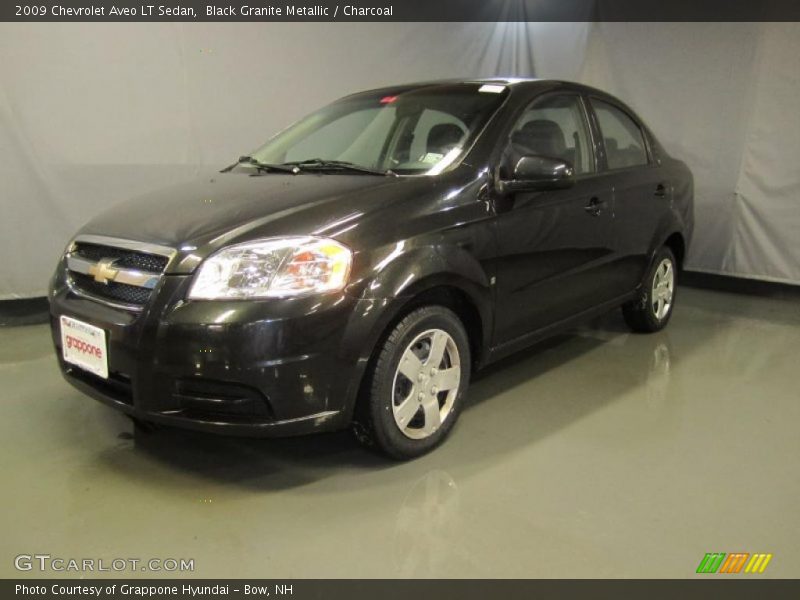 Black Granite Metallic / Charcoal 2009 Chevrolet Aveo LT Sedan