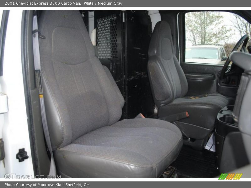 White / Medium Gray 2001 Chevrolet Express 3500 Cargo Van