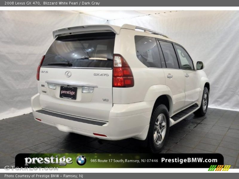 Blizzard White Pearl / Dark Gray 2008 Lexus GX 470