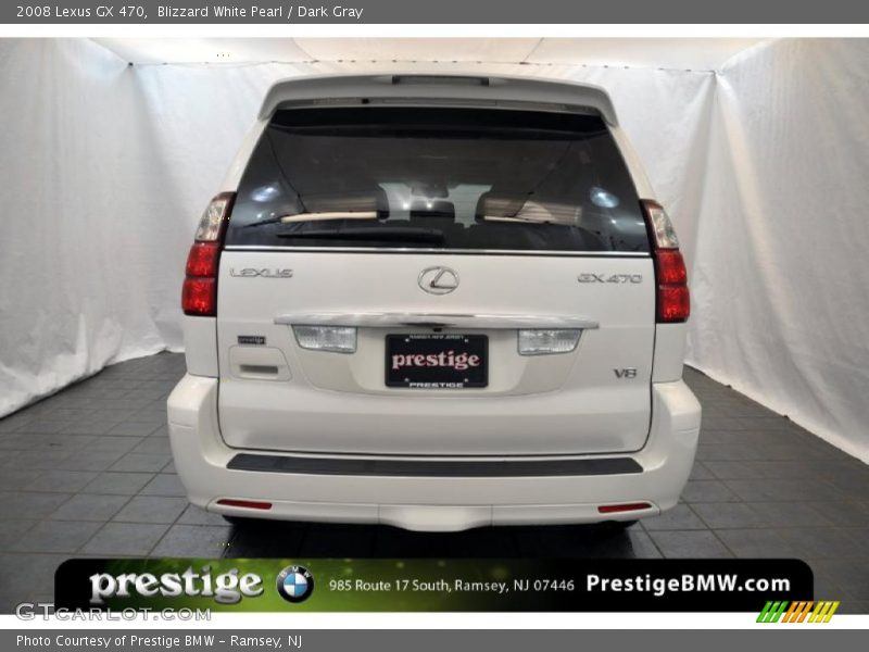 Blizzard White Pearl / Dark Gray 2008 Lexus GX 470