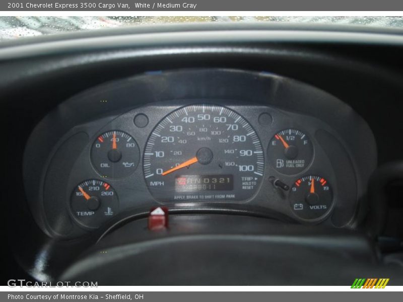 White / Medium Gray 2001 Chevrolet Express 3500 Cargo Van