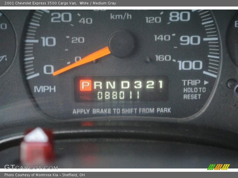 White / Medium Gray 2001 Chevrolet Express 3500 Cargo Van