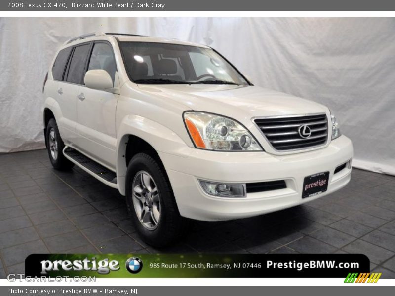 Blizzard White Pearl / Dark Gray 2008 Lexus GX 470