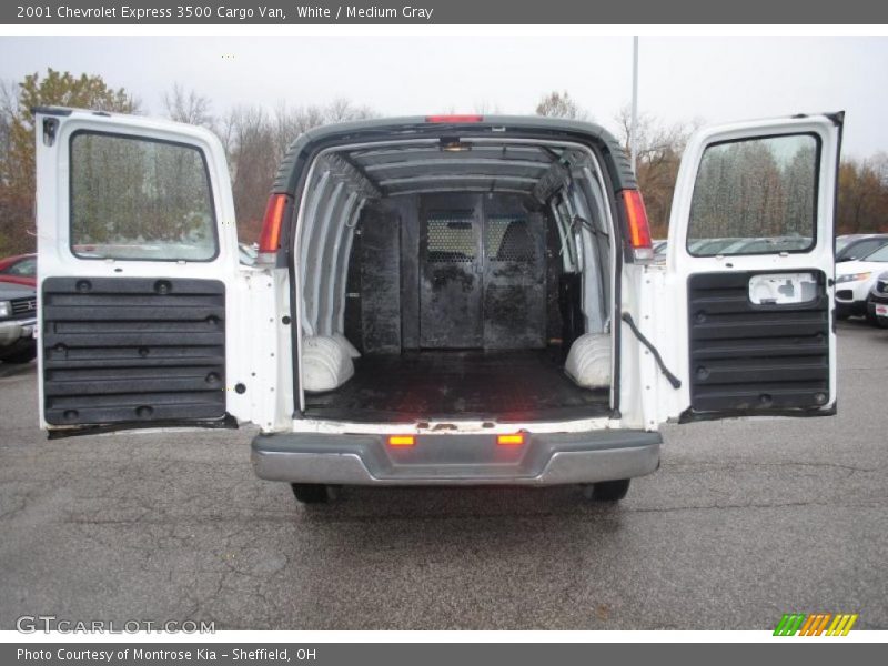 White / Medium Gray 2001 Chevrolet Express 3500 Cargo Van