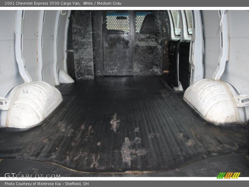White / Medium Gray 2001 Chevrolet Express 3500 Cargo Van