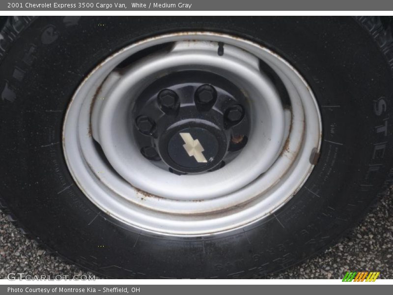 White / Medium Gray 2001 Chevrolet Express 3500 Cargo Van