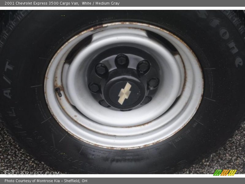White / Medium Gray 2001 Chevrolet Express 3500 Cargo Van