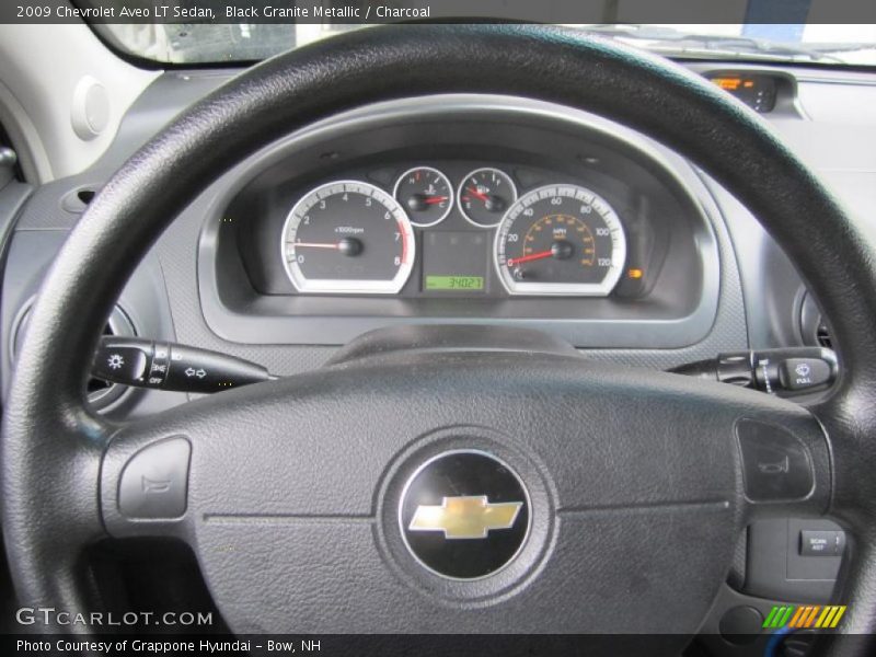 Black Granite Metallic / Charcoal 2009 Chevrolet Aveo LT Sedan