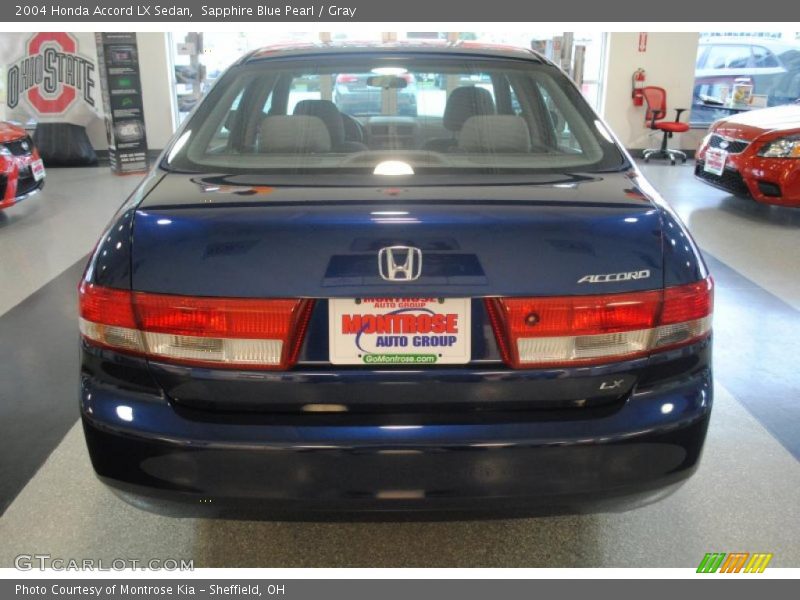 Sapphire Blue Pearl / Gray 2004 Honda Accord LX Sedan