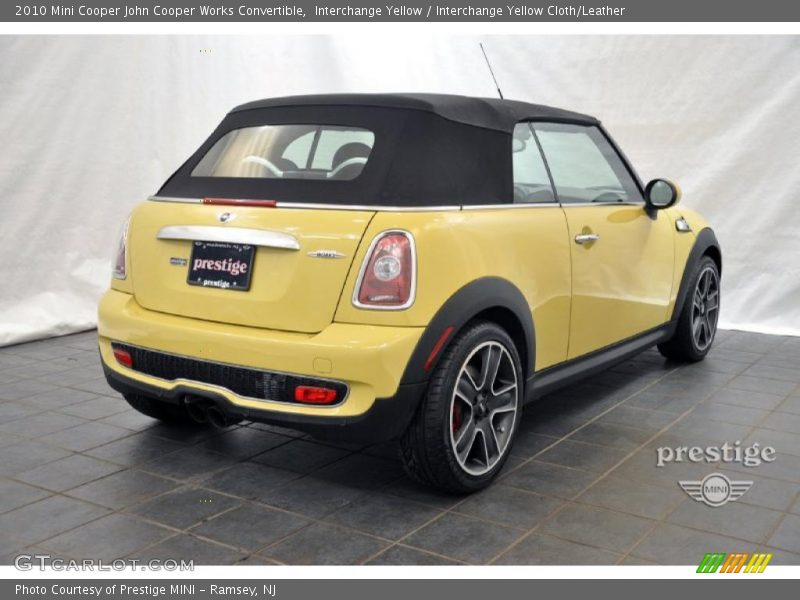 Interchange Yellow / Interchange Yellow Cloth/Leather 2010 Mini Cooper John Cooper Works Convertible